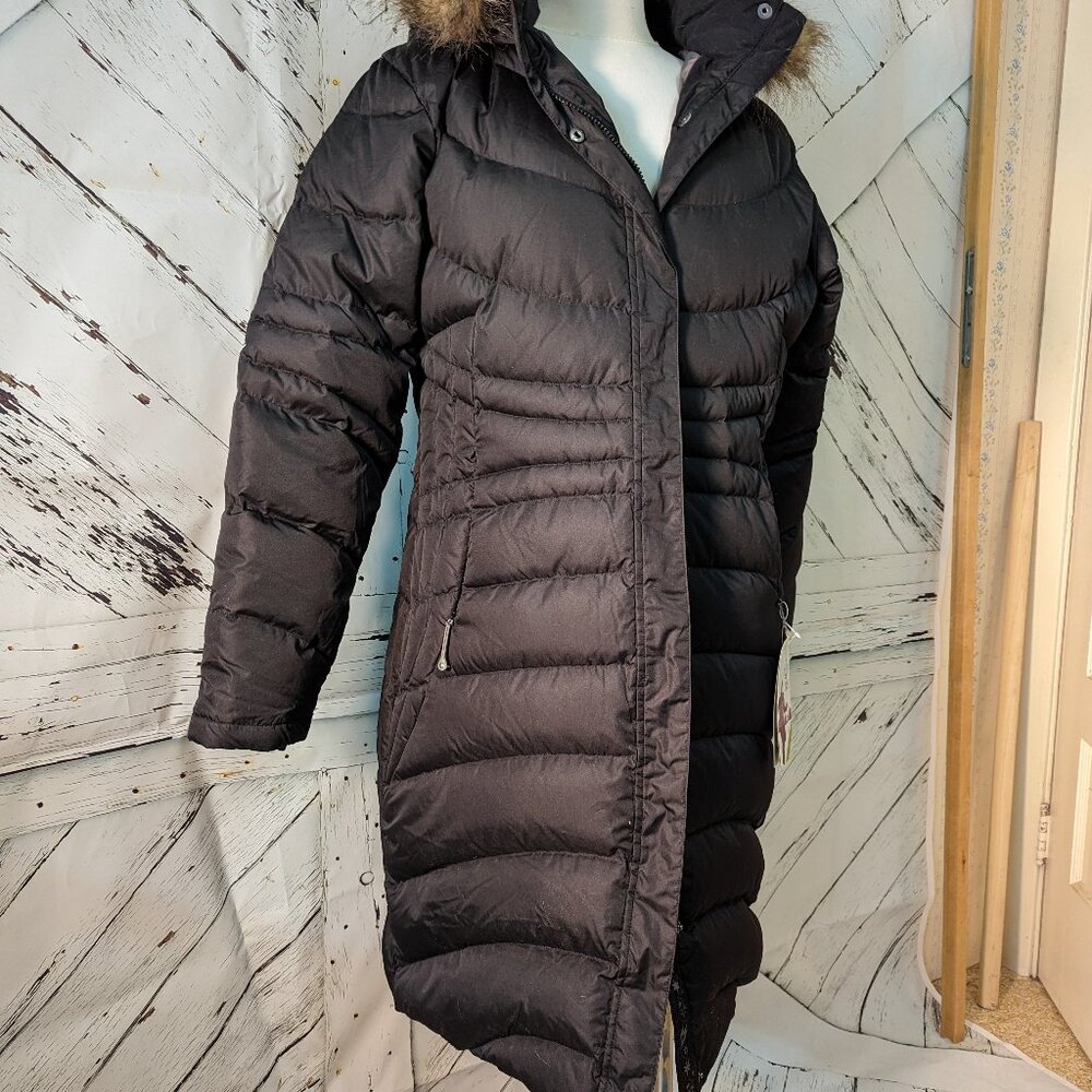 Black mid length coat